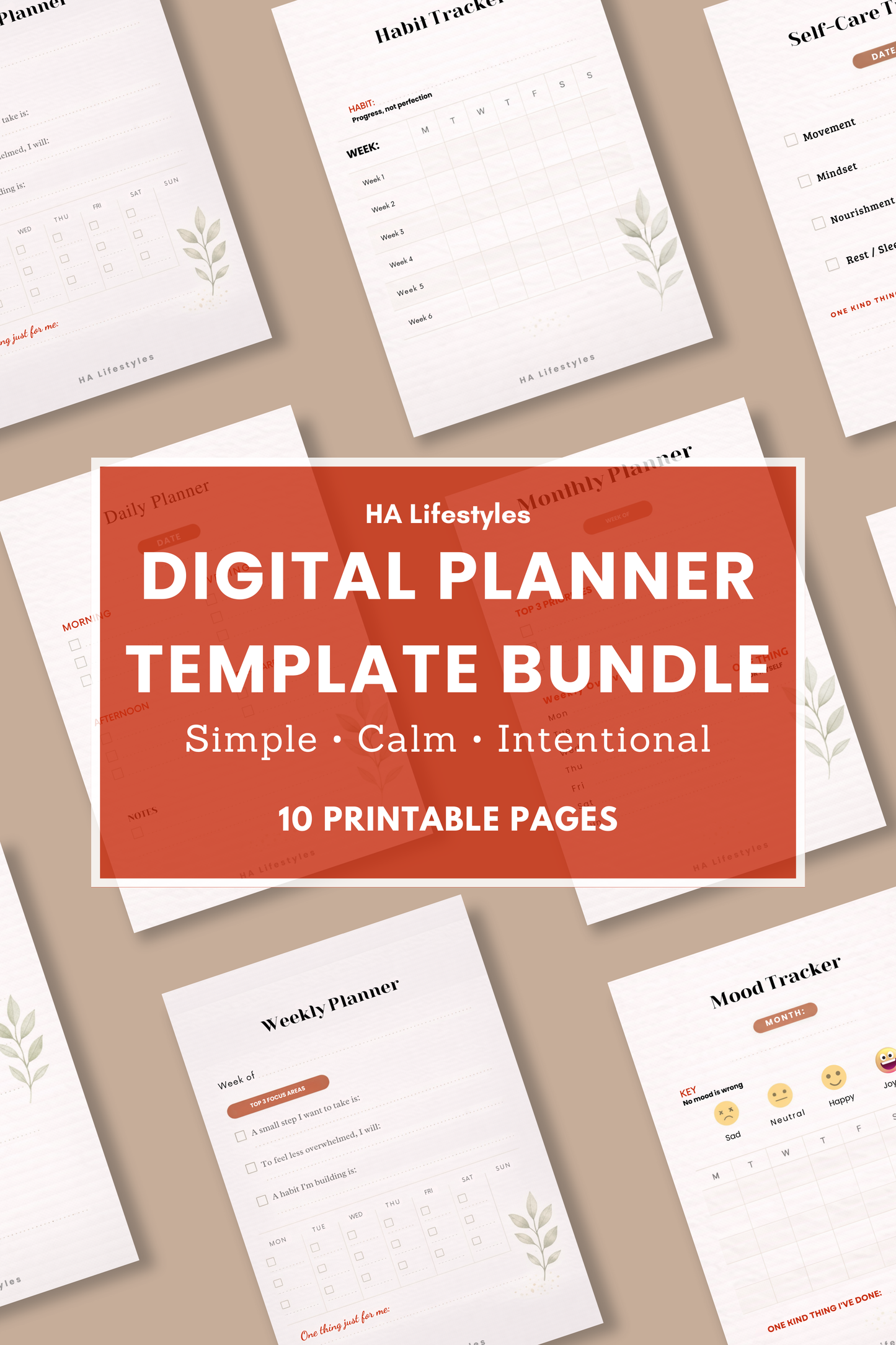 Life Reset Digital Planner | Simple, Calm & Intentional (Instant Download)