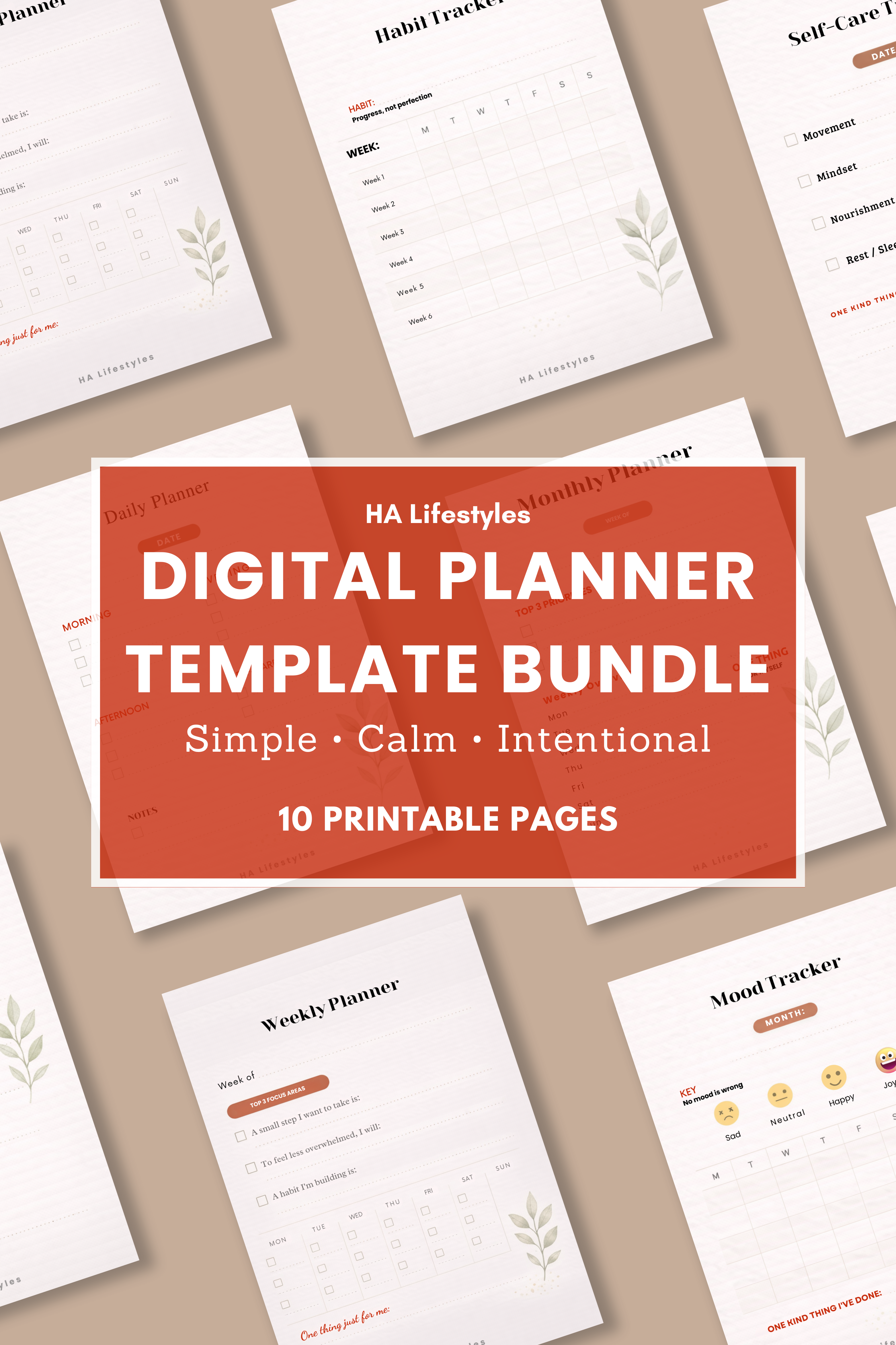 Life Reset Digital Planner | Simple, Calm & Intentional (Instant Download)