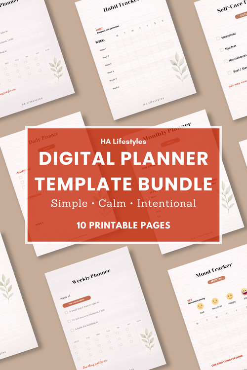 Life Reset Digital Planner | Simple, Calm & Intentional (Instant Download)